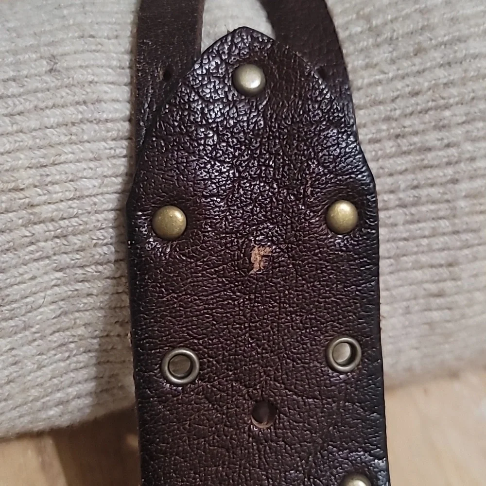 Michael Stars Belt Women's Medium Genuine Leather Grommets Studded Strappy Boho